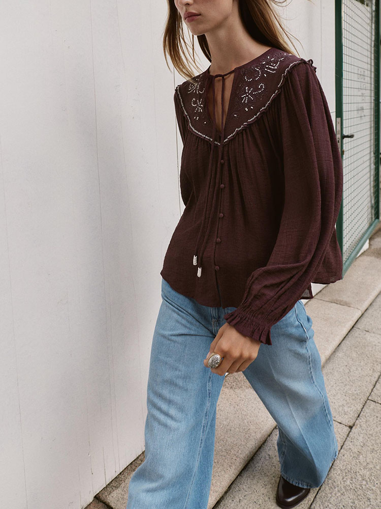 เสื้อเชิ้ตลำลองปักลูกปัดแฟชั่น - Ethnic Clothing & Online Fashion Store Khaadi Uk บทวิจารณ์และราคา