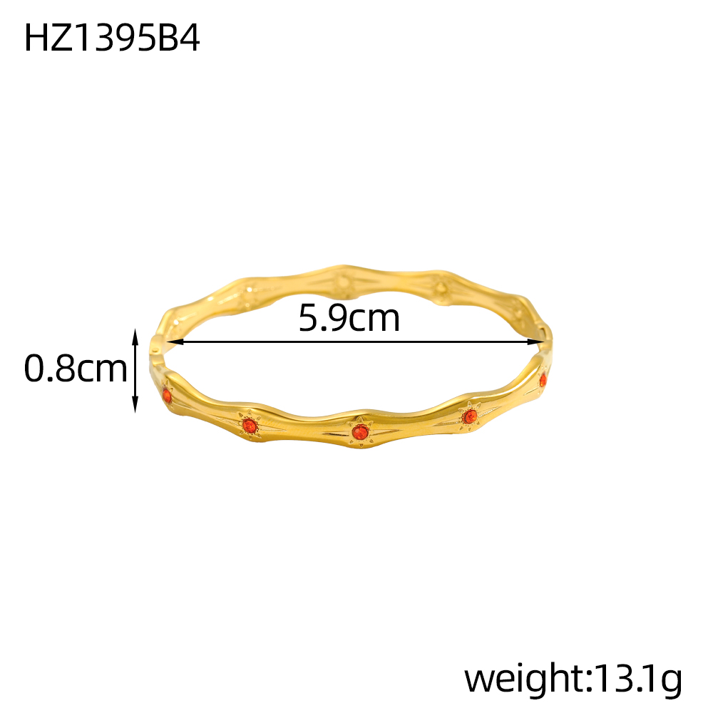 CARLIDANA กำไลข้อมือสแตนเลสชุบ - Latest Ethnic Fashion For Women บทวิจารณ์และราคา