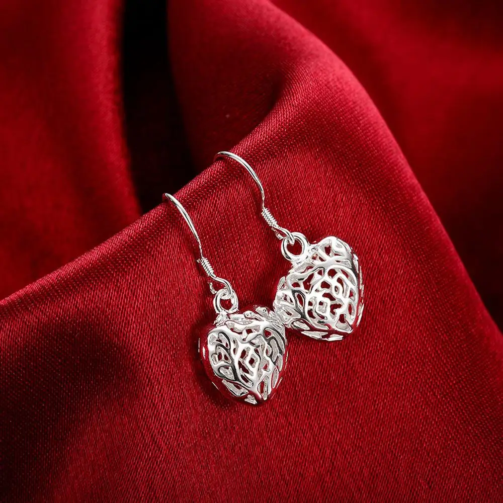 ต่างหูเงินแท้ 925 ดีไซน์หัวใจโ - Ethnic Fashion Boutique บทวิจารณ์และราคา