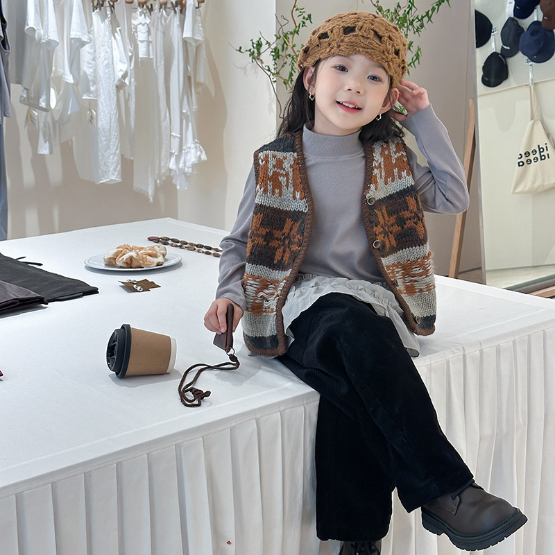 เสื้อกั๊กถักสไตล์เรโทรสำหรับเด - Ethnic Fashion Boutique บทวิจารณ์และราคา